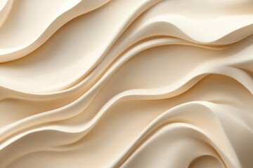 Obraz premium Abstract background with flowing, wavy lines of a light creamy color.