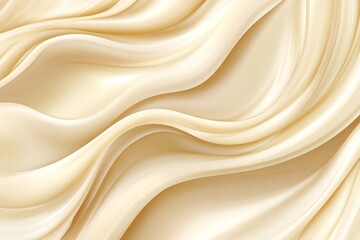 Obraz premium Abstract background of flowing creamy white liquid with soft, subtle, and elegant wavy pattern.