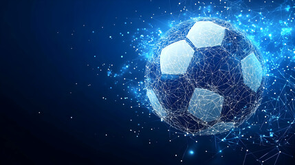 Naklejka premium 3D Illustration - Abstract Soccer Ball Background