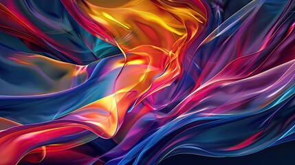 Naklejka premium 3D abstract fluid shapes in vibrant colors