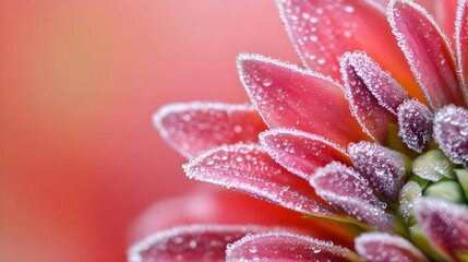 Fototapeta premium Dewy Pink Flower Petals Macro