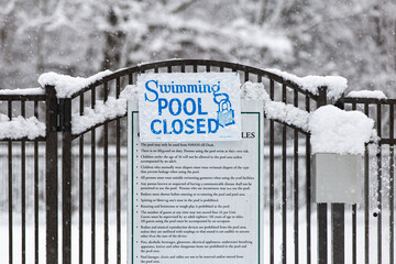 Swimming pool closed for winter
