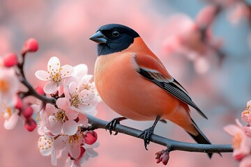 Fototapeta premium bird, animal, nature, flying, wildlife, illustration, wing, design, vector, feather, silhouette, beak, colourful, flight, horizontal, no people, art, black, blue, sky, tree branch, beautiful, freedom,