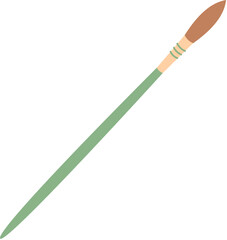 Flat brush tool for art and craft activities. Handmade tool for creative projects and DIY tasks. Concept of simple design, ideal school or hobby activities.