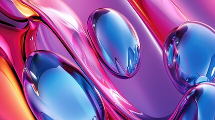 Bright, liquid shapes with a futuristic feel