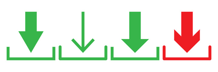 Download icon collection. Software download icon. Vector illustration.