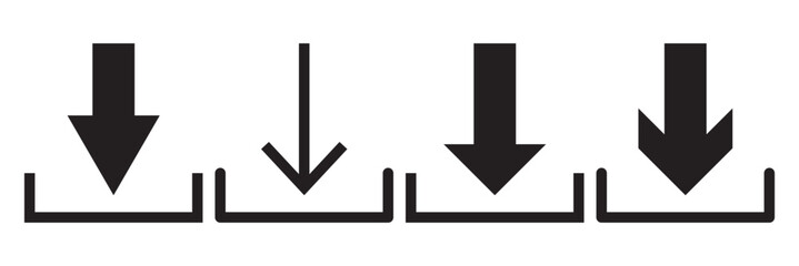 Download icon collection. Software download icon. Vector illustration.