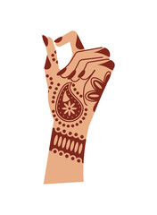 apply mehndi on hand
