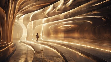 Dynamic light patterns creating a sense of space