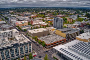 Obraz premium Aerial View of Salem, Oregon during Summer
