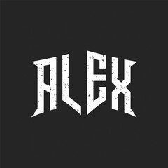 Alex Name Creative Typography
