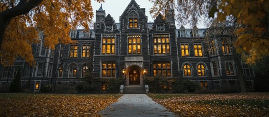 Autumn Evening at the Gothic University Building