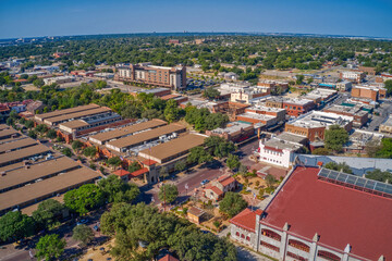 Aerial View of the Historic Fort Worth, Texas Stockyards