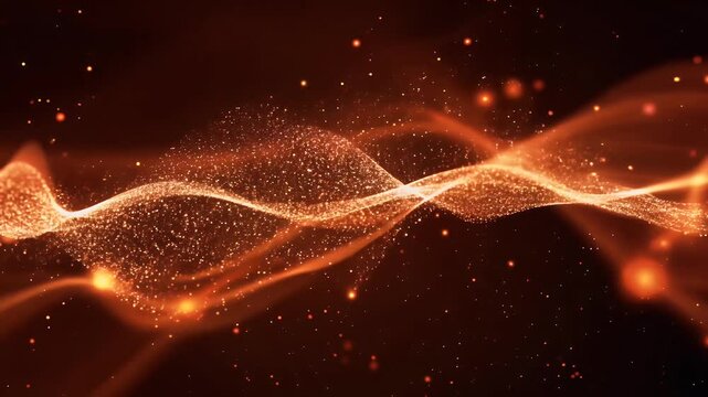 orange red particles resembling stars twinkling flowing black background captures essence galaxy magical effect ideal space sci fi cosmic themed videos