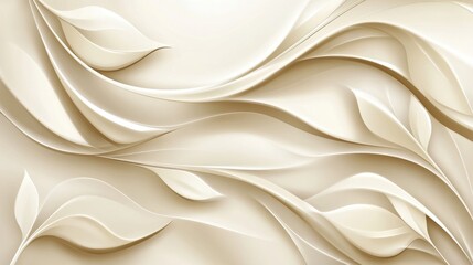 Obraz premium Abstract Creamy Curvy Background Design With Elegant Shapes For Decorative Use