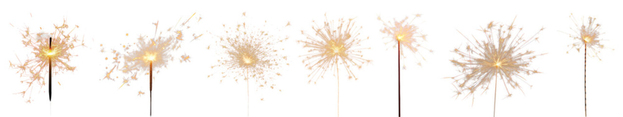 Fototapeta premium PNG photo of sparkler, element set on transparent background