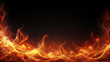 Fototapeta premium Abstract dark background with fiery lines , abstract, dark, background, fire, lines, burning, flames, hot, inferno, heat
