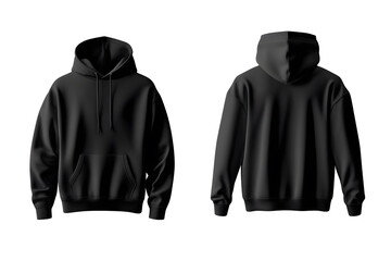 plain hoodie template mockup front and back view