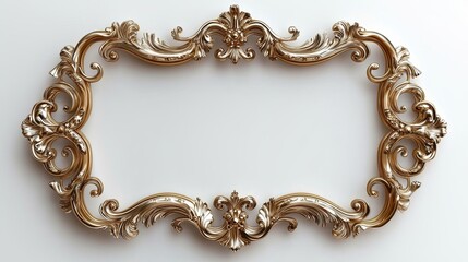 Ornate Baroque-Style Picture Frame with Intricate Designs Ideal for Showcasing Artwork, Photographs, or Decorative Elements in a Sophisticated Setting