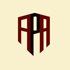 APA creative minimalist letter logo. APA unique vector initials alphabet letter logo design