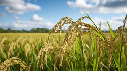 As the last stalks of rice are harvested, farmers rejoice in the fruits of their labor. The fields, now empty, hold memories of months of hard work and care