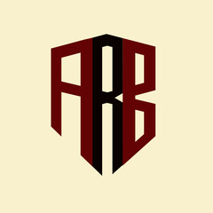ARB creative minimalist letter logo. ARB unique vector initials alphabet letter logo design