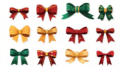クリスマス柄のリボンアイコン Christmas Ribbon Icon｜Generative AI