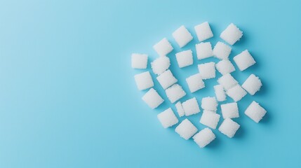 Sugar cubes meticulously stacked in the shape of a warning sign, symbolizing the cautionary message of excessive indulgence and the potential dangers of overconsumption.