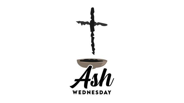 ash wednesday with a cross