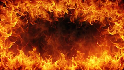 Fototapeta premium Abstract background of fiery flames with space for text, fire, abstract, background, flames, burning, heat, hot, inferno