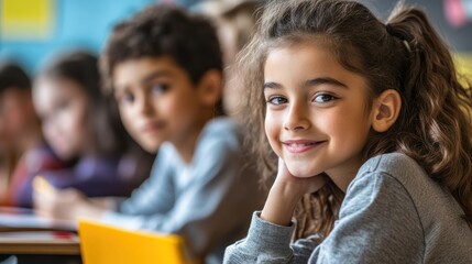Obraz premium children are studying in the classroom