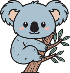 Cute koala cartoon design art 