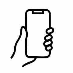 Hand Holding Smartphone Icon