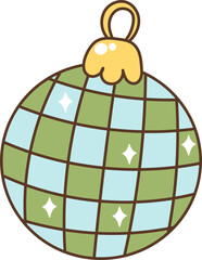 Groovy Retro Christmas Ball