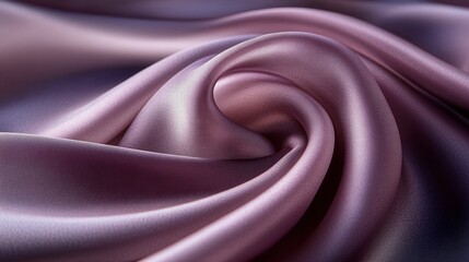 Obraz premium Luxurious soft mauve silk fabric texture in macro detail, showcasing elegance and sophistication with smooth folds, soft light highlights, and premium quality material for fashion and design concepts.