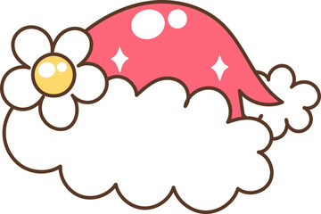 Groovy Retro Santa Cartoon Illustration