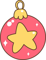 Groovy Retro Christmas Ball