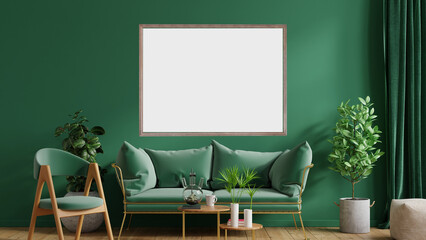interior of a room with a frame