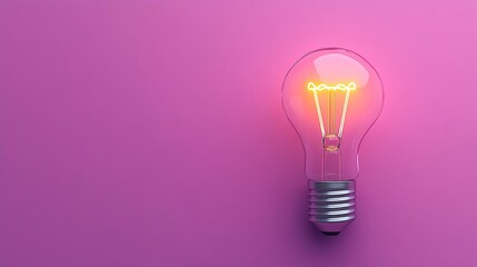 A glowing light bulb radiates warmth against a soft pink backdrop, creating a whimsical and inviting atmosphere filled with creativity and inspiration.