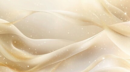 A luxurious abstract background with a gradient of champagne gold and soft cream tones, featuring fine shimmering sparkles throughout. 