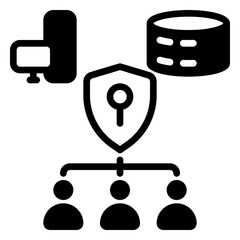 Security icon, glyph icon style