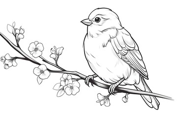 bird, animal, nature, flying, wildlife, illustration, wing, design, vector, feather, silhouette, beak, colourful, flight, horizontal, no people, art, black, blue, sky, tree branch, beautiful, freedom,