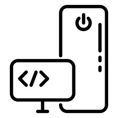 Processing icon, Line icon style