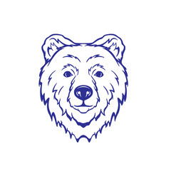 vector grizzly bear head mascot for logo purposes and similar