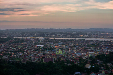 a view of samarinda city from above from Bukit Lonceng, Samarinda