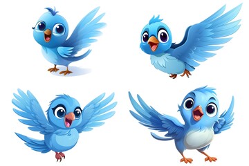 Obraz premium bird, animal, nature, flying, wildlife, illustration, wing, design, vector, feather, silhouette, beak, colourful, flight, horizontal, no people, art, black, blue, sky, tree branch, beautiful, freedom,