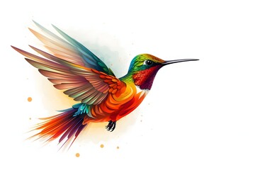 Fototapeta premium bird, animal, nature, flying, wildlife, illustration, wing, design, vector, feather, silhouette, beak, colourful, flight, horizontal, no people, art, black, blue, sky, tree branch, beautiful, freedom,