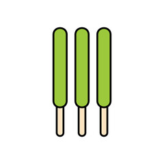 Pocky Matcha Icon Lineal Color