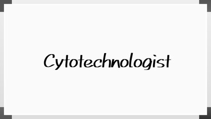 Cytotechnologist のホワイトボード風イラスト