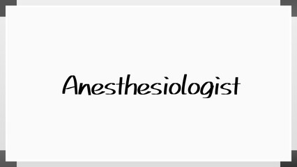 Anesthesiologist のホワイトボード風イラスト